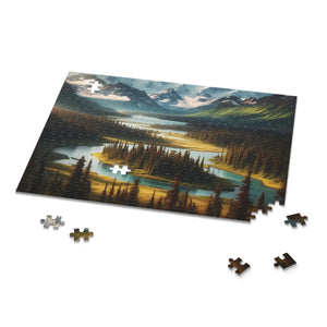 Scenic Mountain River Puzzle Premium Chipboard - Dipaliz - Jigsaw Puzzles