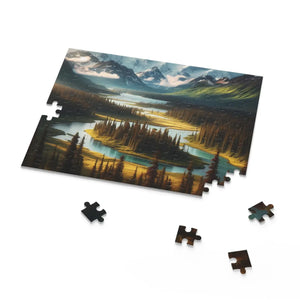 Scenic Mountain River Puzzle Premium Chipboard - Dipaliz - Jigsaw Puzzles