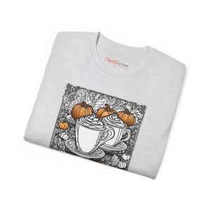 Pumpkin Spice Latte Cotton Tee - Cozy Fall Vibes - Dipaliz - T-shirts