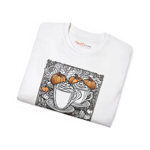 Pumpkin Spice Latte Cotton Tee - Cozy Fall Vibes - Dipaliz - T-shirts