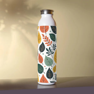 Bold Leaves Water Bottle - Slim Multicolored Design - Dipaliz - Bottles