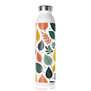 Bold Leaves Water Bottle - Slim Multicolored Design - Dipaliz - Bottles