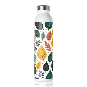 Bold Leaves Water Bottle - Slim Multicolored Design - Dipaliz - Bottles