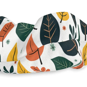 Multicolored Leaves Scrunchie - Vibrant Hair Accessory - Dipaliz - 4’’ × - Ponytail Holders