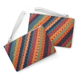 Multicolored Stripes Clutch - Bold Fashionista Bag - Dipaliz - one Size - Bags