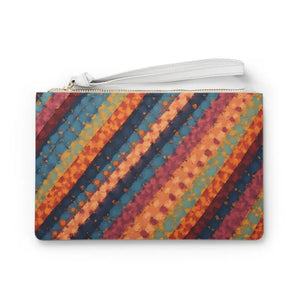 Multicolored Stripes Clutch - Bold Fashionista Bag - Dipaliz - one Size - Bags