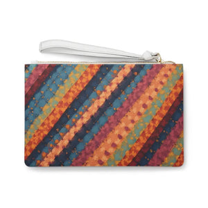 Multicolored Stripes Clutch - Bold Fashionista Bag - Dipaliz - one Size - Bags