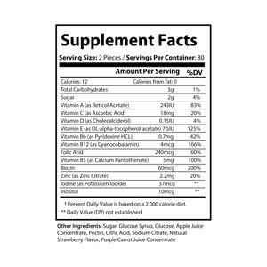 Zesty Multivitamin Gummies - Boost Energy and Hair Health - Dipaliz - Single Vitamins