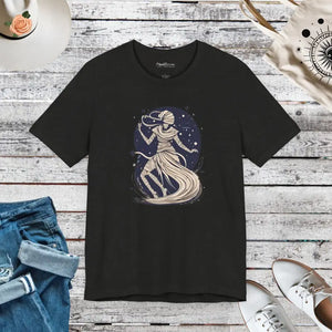 Mummy Unwrapping Halloween Unisex Tee - Spooky Comfort - Dipaliz - Black Heather / s - T-shirts