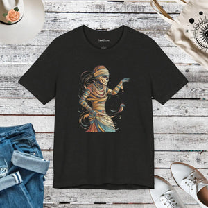 Freaky Mummy Unwrapping Short Sleeve Tee - Halloween - Dipaliz - T-shirts