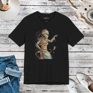 Freaky Mummy Unwrapping Short Sleeve Tee - Halloween - Dipaliz - T-shirts