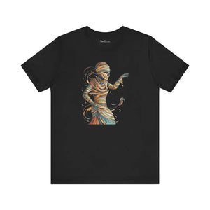 Freaky Mummy Unwrapping Short Sleeve Tee - Halloween - Dipaliz - T-shirts
