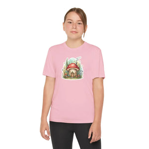 Mushroom Cottage Youth Tee - Whimsical Fairy Garden Kids Shirt - T-shirts - s