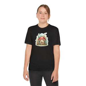 Mushroom Cottage Youth Tee - Whimsical Fairy Garden Kids Shirt - T-shirts - s