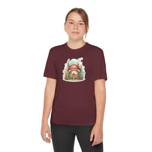 Mushroom Cottage Youth Tee - Whimsical Fairy Garden Kids Shirt - T-shirts - s