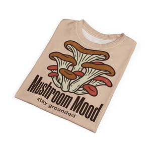 Mushroom Mood Tee, ?Stay Grounded’ Retro Fungi Graphic T-shirt - T-shirts