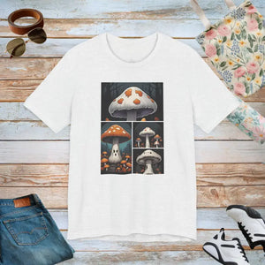 Spooky Forest Mushrooms Halloween Unisex Jersey Short Sleeve Tee - Dipaliz - Ash / s - T-shirts