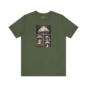 Spooky Forest Mushrooms Unisex Jersey Short - Dipaliz - T-shirts