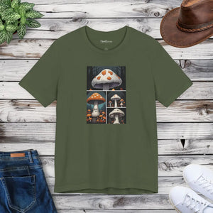 Spooky Forest Mushrooms Unisex Jersey Short - Dipaliz - T-shirts