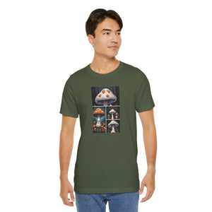 Spooky Forest Mushrooms Unisex Jersey Short - Dipaliz - T-shirts