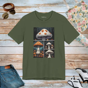 Spooky Forest Mushrooms Halloween Unisex Jersey Short Sleeve Tee - Dipaliz - T-shirts