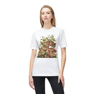 Cottage Core Mushrooms T-shirt - Whimsical Cotton Tee - Dipaliz - T-shirts