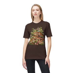 Cottage Core Mushrooms T-shirt - Whimsical Cotton Tee - Dipaliz - T-shirts