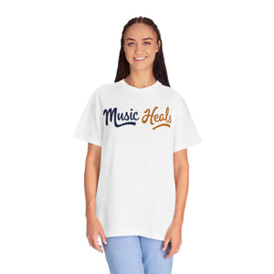 Soft Unisex Garment-dyed T-shirt Music Heals Epic Comfort Dipaliz - T-shirts - s