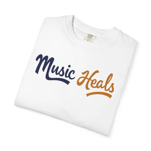 Soft Unisex Garment-dyed T-shirt Music Heals Epic Comfort Dipaliz - T-shirts - s