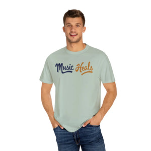 Soft Unisex Garment-dyed T-shirt Music Heals Epic Comfort Dipaliz - T-shirts - s