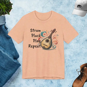 T-shirt - Rockin Comfort Unisex Jersey Short Sleeve Tee for Music Lovers - Dipaliz Heather Peach / s