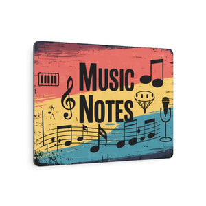 Vintage Music Note Metal Art Sign White Aluminum Nostalgic Decor - Novelty Signs