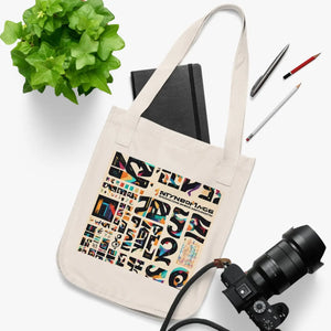 Vibrant Canvas Tote Bag - Musical Notes Design - Dipaliz - Bags