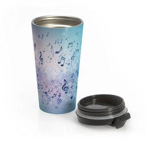 Music Stainless Steel Travel Mug - Musical Design - Dipaliz - Tumblers