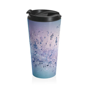 Music Stainless Steel Travel Mug - Musical Design - Dipaliz - Tumblers