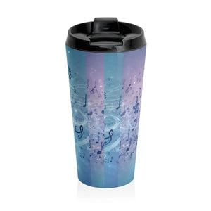 Music Stainless Steel Travel Mug - Musical Design - Dipaliz - Tumblers