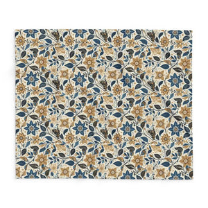 Floral Arctic Fleece Blanket - Muted Comfort Design - Dipaliz - Blankets