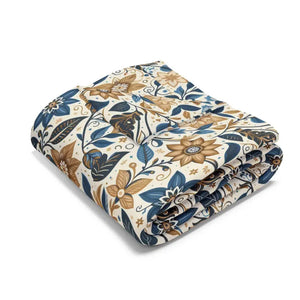 Floral Arctic Fleece Blanket - Muted Comfort Design - Dipaliz - Blankets