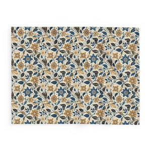Floral Arctic Fleece Blanket - Muted Comfort Design - Dipaliz - Blankets