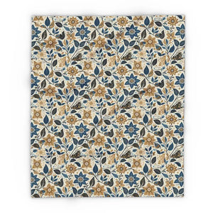 Floral Arctic Fleece Blanket - Muted Comfort Design - Dipaliz - Blankets
