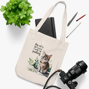 Smiling Organic Canvas Tote Bag Eco-friendly Sustainable - Dipaliz - one Size / Natural - Bags