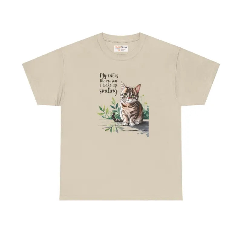Heavy Cotton Tee - Purrfect Comfort | Dipaliz - Sand / s - T-shirts