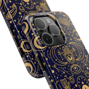 Mystic Celestial Tough Phone Case - Gold Symbols - Dipaliz - Mobile Cases