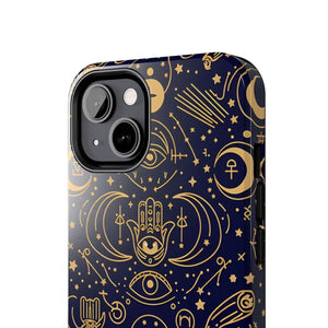 Mystic Celestial Tough Phone Case - Gold Symbols - Dipaliz - Mobile Cases