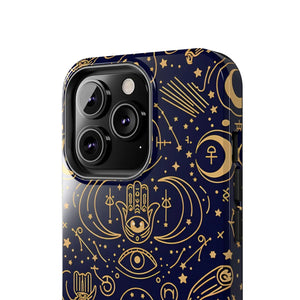 Mystic Celestial Tough Phone Case - Gold Symbols - Dipaliz - Mobile Cases