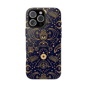 Mystic Celestial Tough Phone Case - Gold Symbols - Dipaliz - Mobile Cases