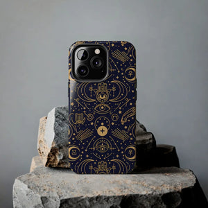 Mystic Celestial Tough Phone Case - Gold Symbols - Dipaliz - Mobile Cases
