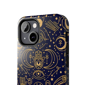 Mystic Celestial Tough Phone Case - Gold Symbols - Dipaliz - Mobile Cases