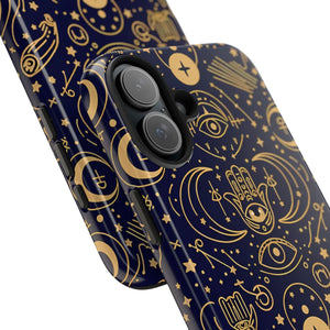 Mystic Celestial Tough Phone Case - Gold Symbols - Dipaliz - Mobile Cases