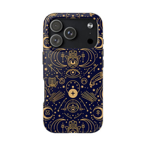 Mystic Celestial Tough Phone Case - Gold Symbols - Dipaliz - Mobile Cases